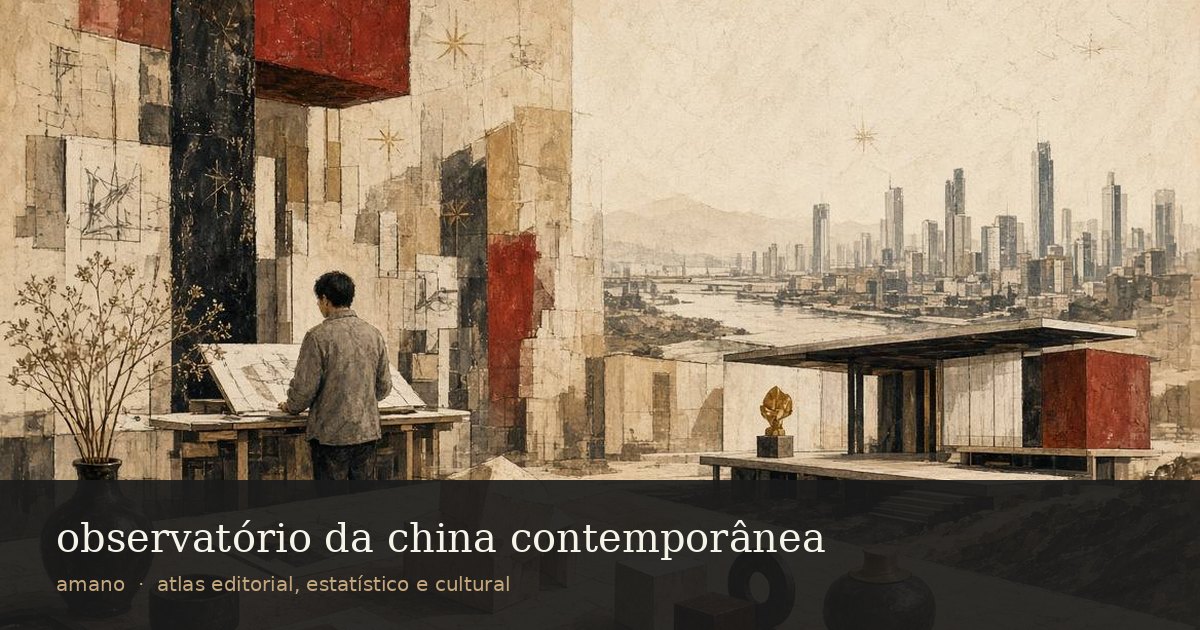 Ilustração editorial sobre sinais emergentes da China